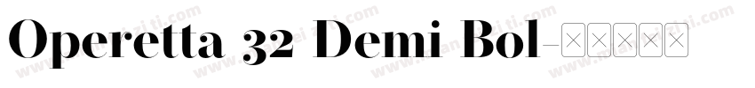Operetta 32 Demi Bol字体转换